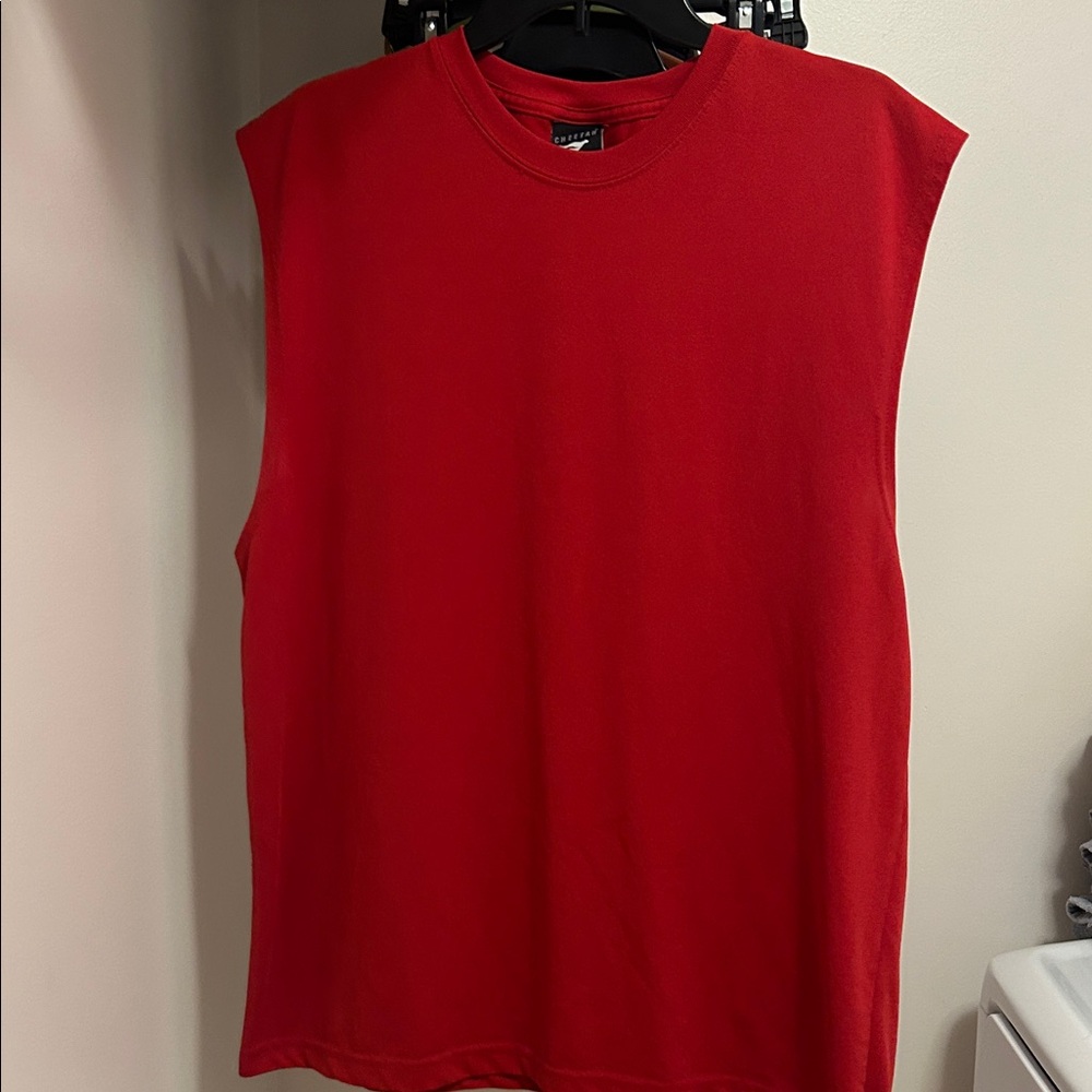 Vibrant Red Men's Sleeveless Tank Top